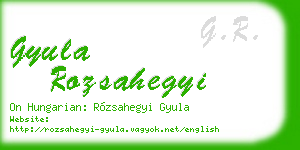 gyula rozsahegyi business card